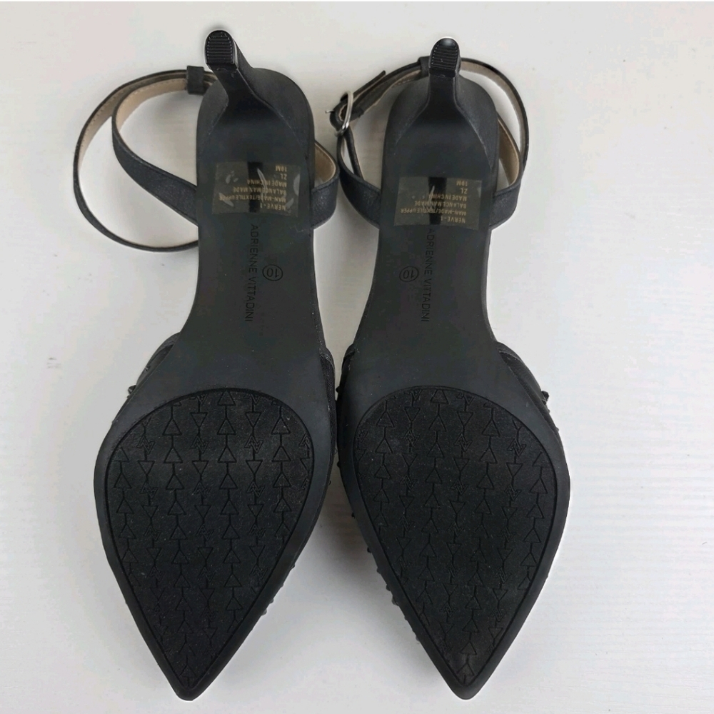 Adrienne‎ Vittadini Shoes Nerve 1 Embellished Pumps Heels Size 10 M Black - Picture 7 of 8